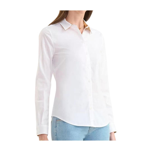 ALVIERO MARTINI Camicia casual Camicia Donna con profili geo Bianco - Francavilla Moda